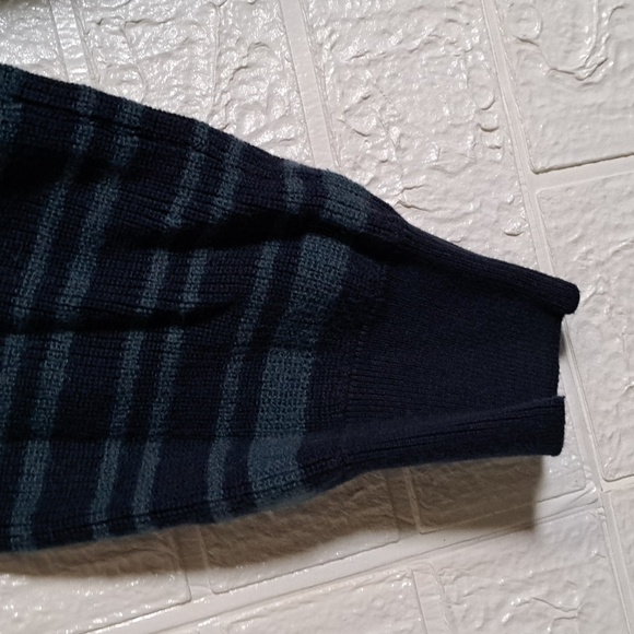 ALFANI Striped Button-Front Cardigan Sweater Large Navy - Picture 5 of 11